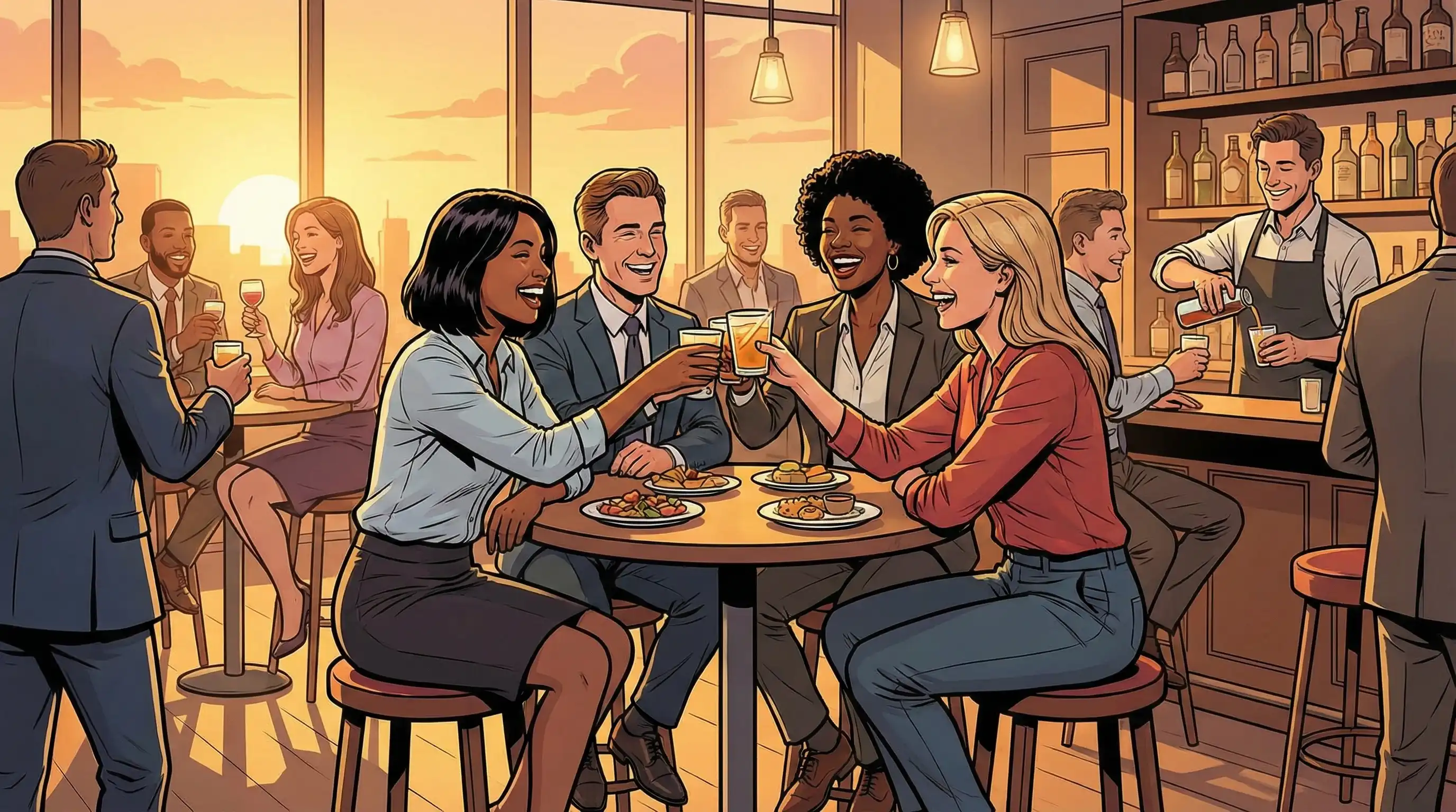 Happy hour restaurant