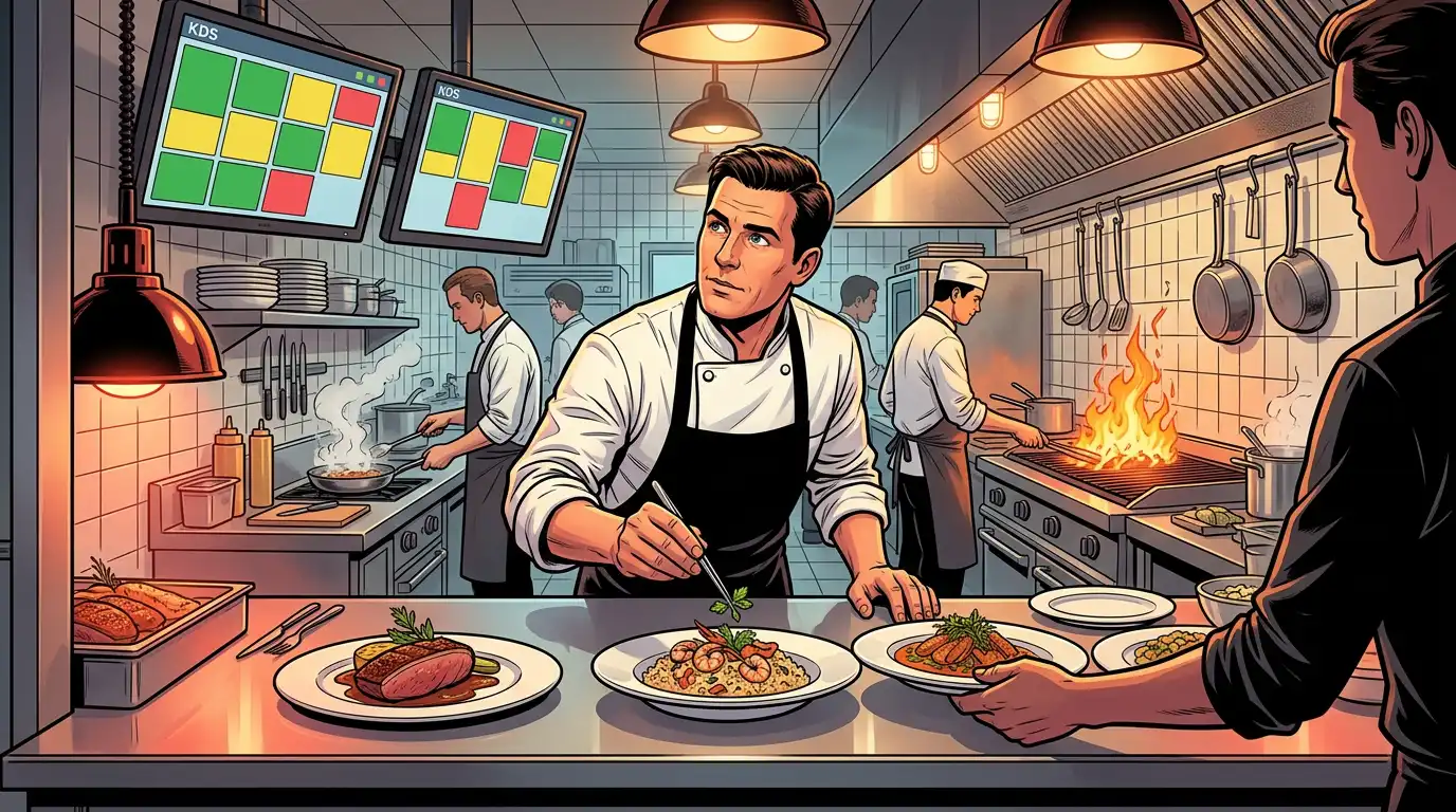 Hotel kitchen display system