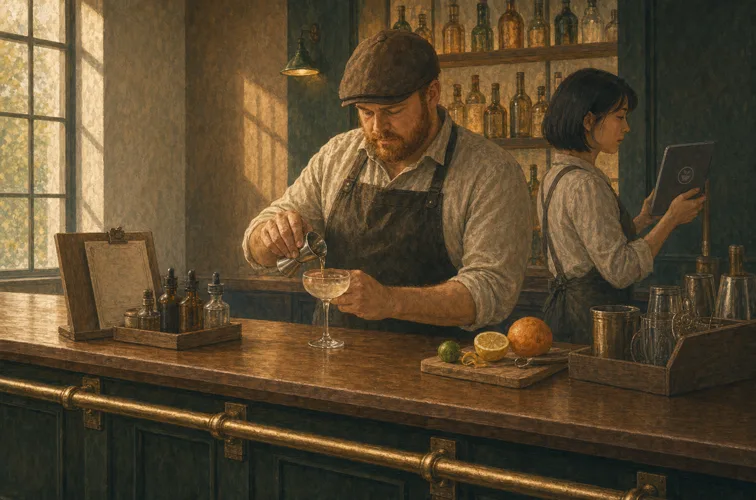 How to open a bar measured pour