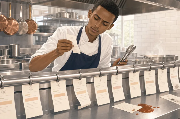 Kds vs kitchen printer paper rail
