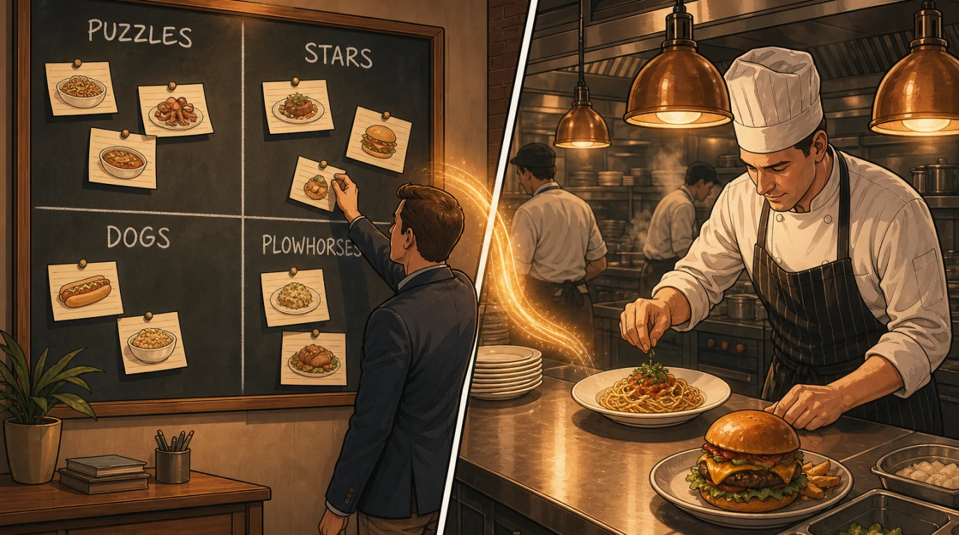 Menu engineering matrix