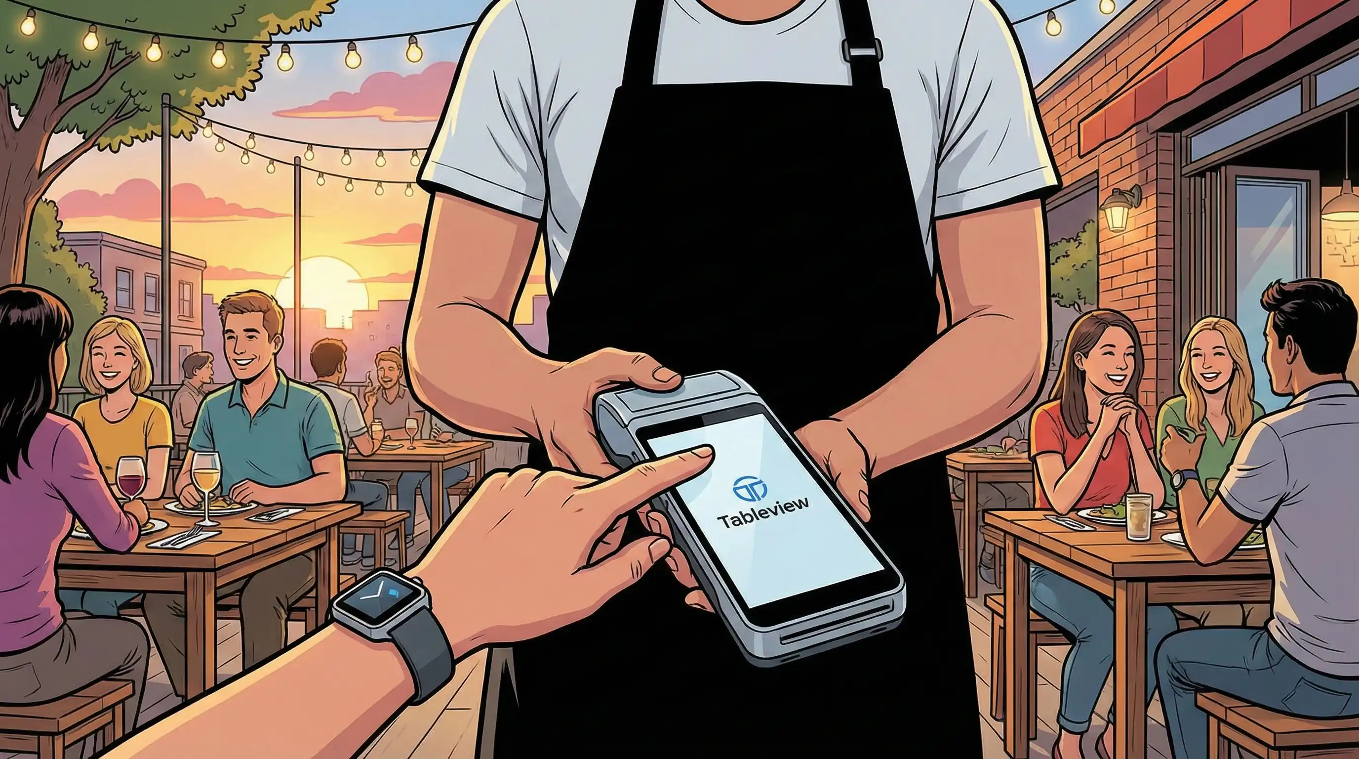 Restaurant credit card payment system