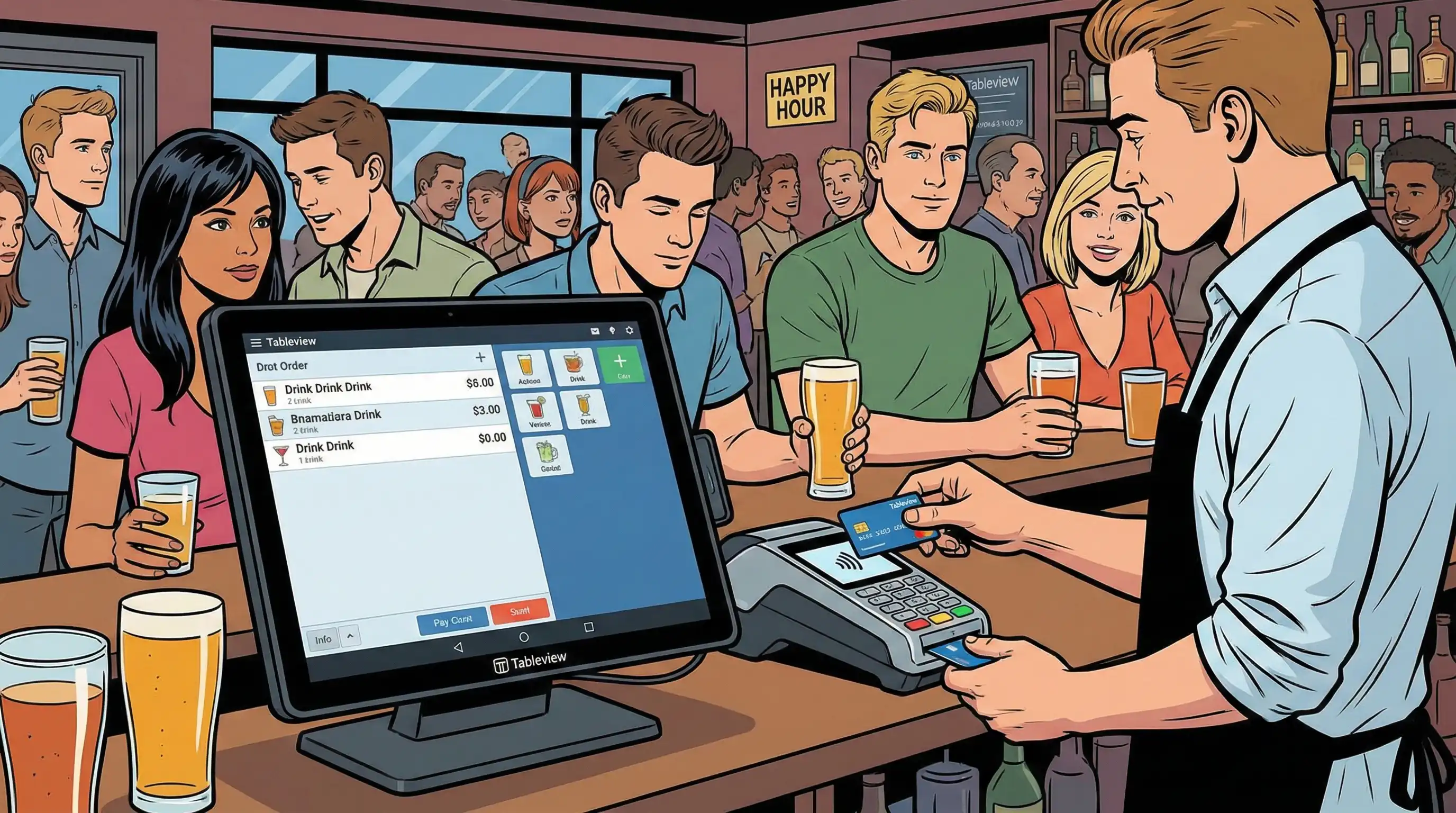 Restaurant credit card payments