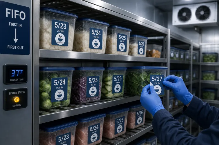 Restaurant food safety haccp fifo cooler