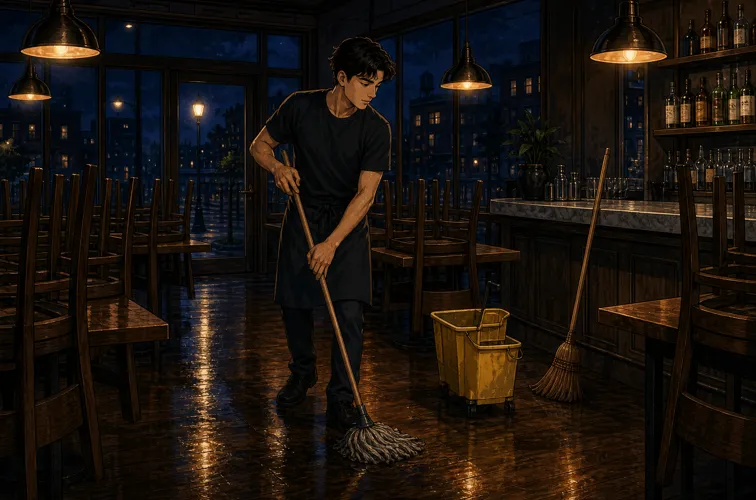 Restaurant opening closing checklists mopping