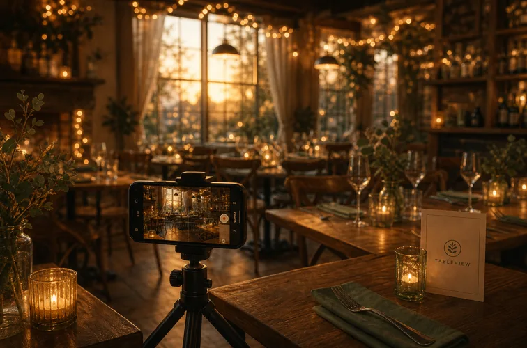 Restaurant social media room setup