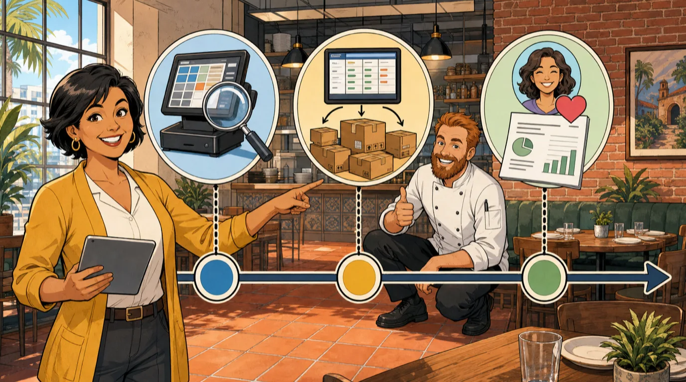 90-day restaurant tech stack rollout roadmap timeline