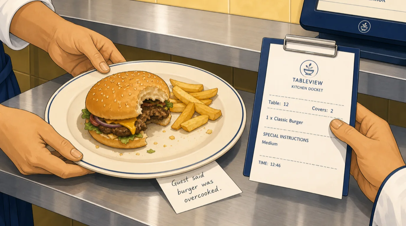 Un hamburger mangiato a metà restituito al pass, la cassa mostra un omaggio per errore di cucina