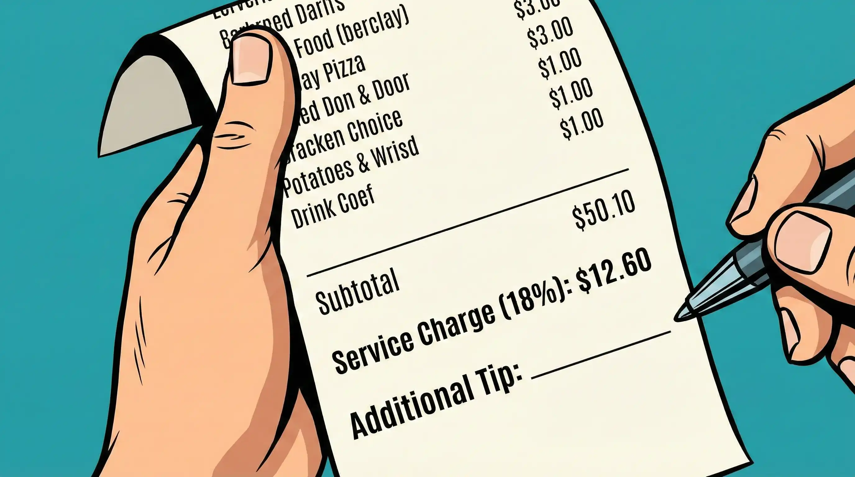 Service charges vs tips in restaurants