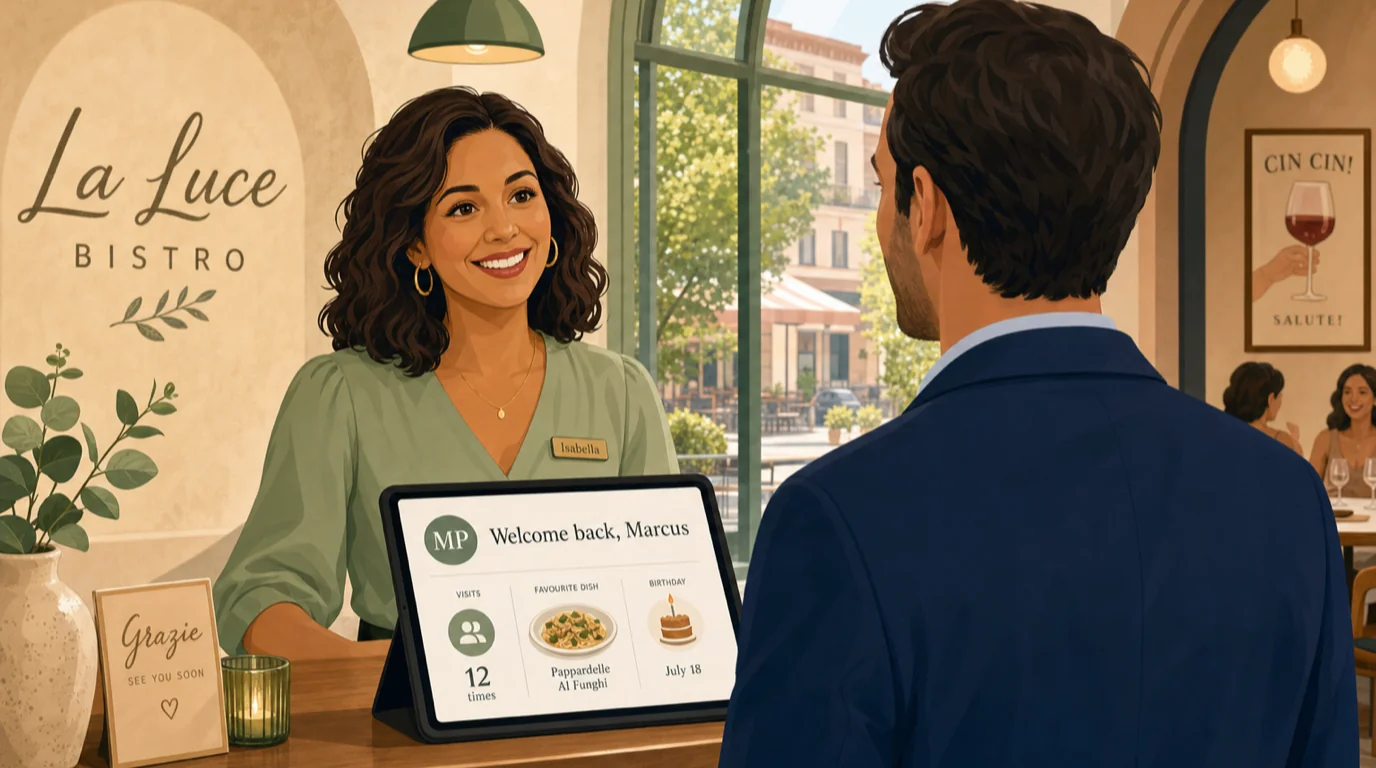 CRM per ristoranti: la guida 2026 ai dati degli ospiti, al customer lifetime value e all'automazione marketing (con calcolatore CLV gratuito)